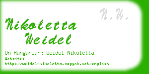 nikoletta weidel business card